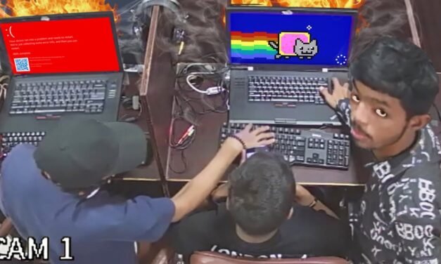 Destroying SCAMMER Computers Live On CCTV!